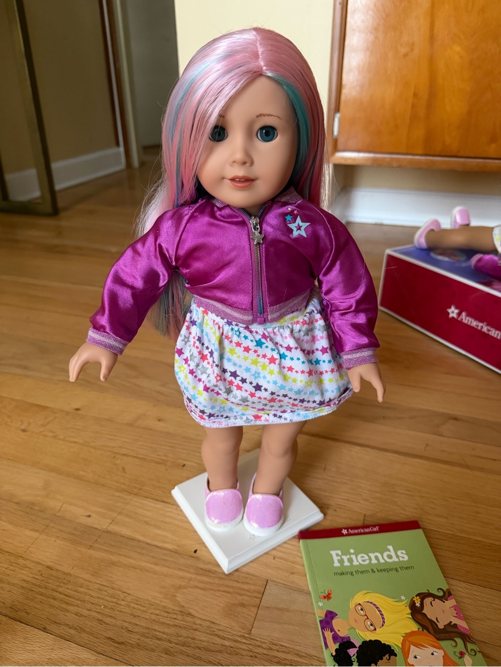 American Girl Doll Truly Me #88 pink blue hair